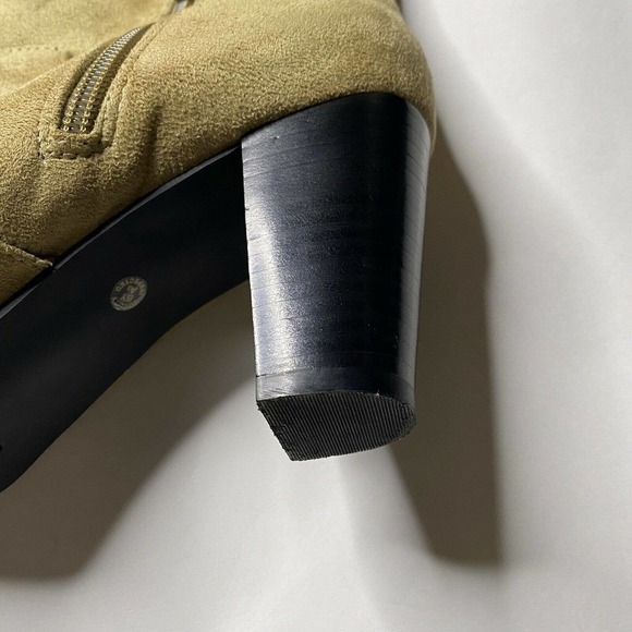 A.N.A A New Approach Tan Tall Faux Suede knee high boots Sz 8M - Picture 6 of 12